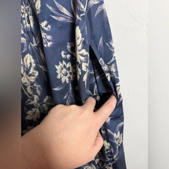 Peruvian Connection Navy and White Floral Dress Size Small - Picture 4 of 4